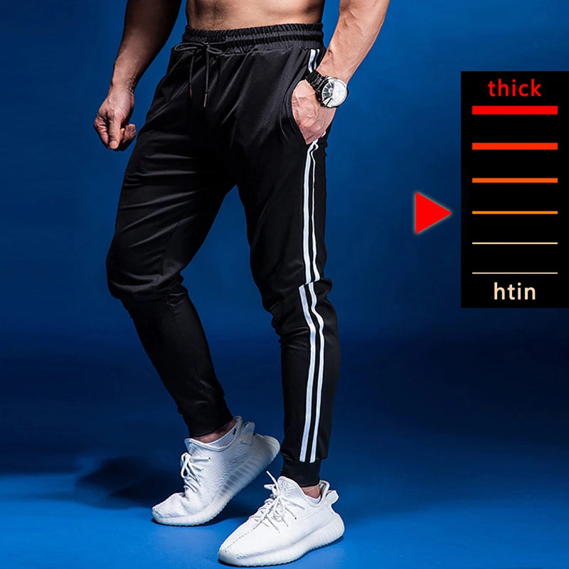 Calça esportiva masculina de algodão grosso