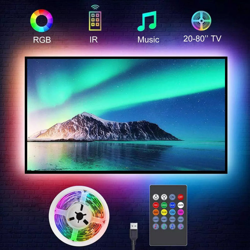 TV Backlight Music Sync USB Powered espelho, PC