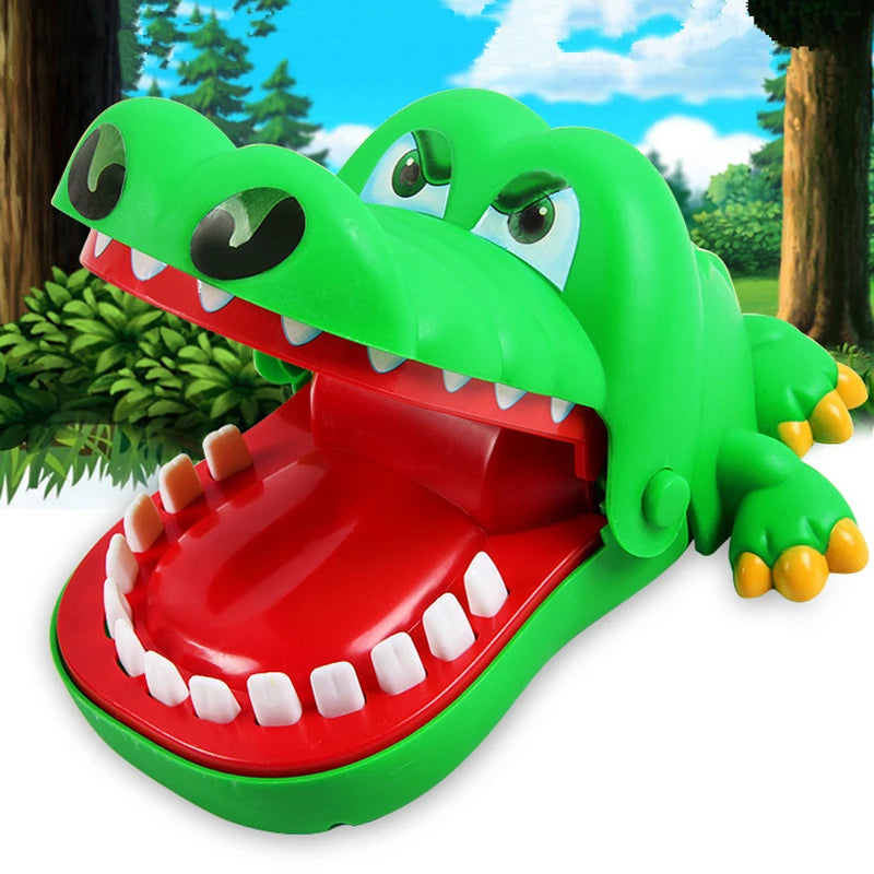 Crocodilo dentes brinquedos para crianças, Jacaré mordendo dedo, Jogos de dentista, Jogos de família