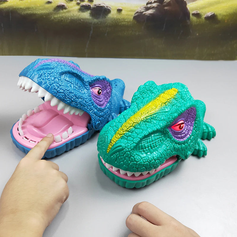 Brinquedo do jogo do dentista do dinossauro para miúdos, brincadeiras práticas criativas, jogos do partido, dedo mordendo louco da mão, engraçado, novo