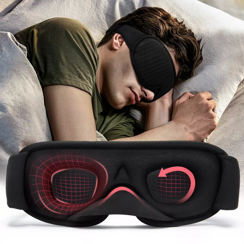 Máscara de sono 3D para viagens, leve para os olhos, suave para dormir, sombra respirável