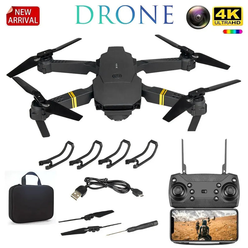 Drone com Câmera HD Grande Angular, E88Pro, 4K, 1080P, Helicóptero FPV, Altura Hold, Toy Gift, Profissional, 2024