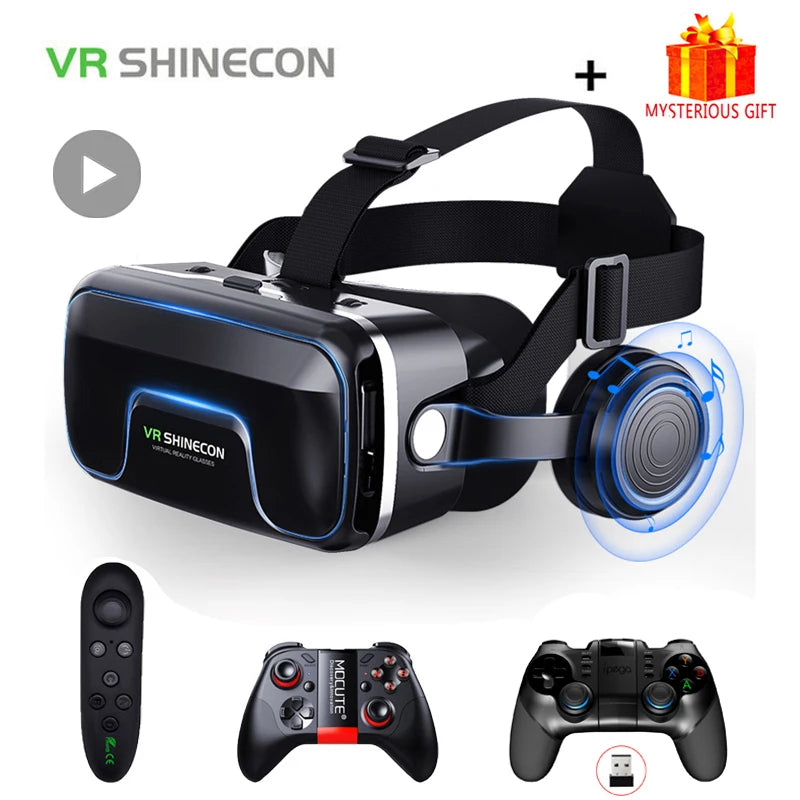 Binóculos Video Game para Smartphone, Smart Phone Goggles, 10.0 Capacete, Óculos 3D