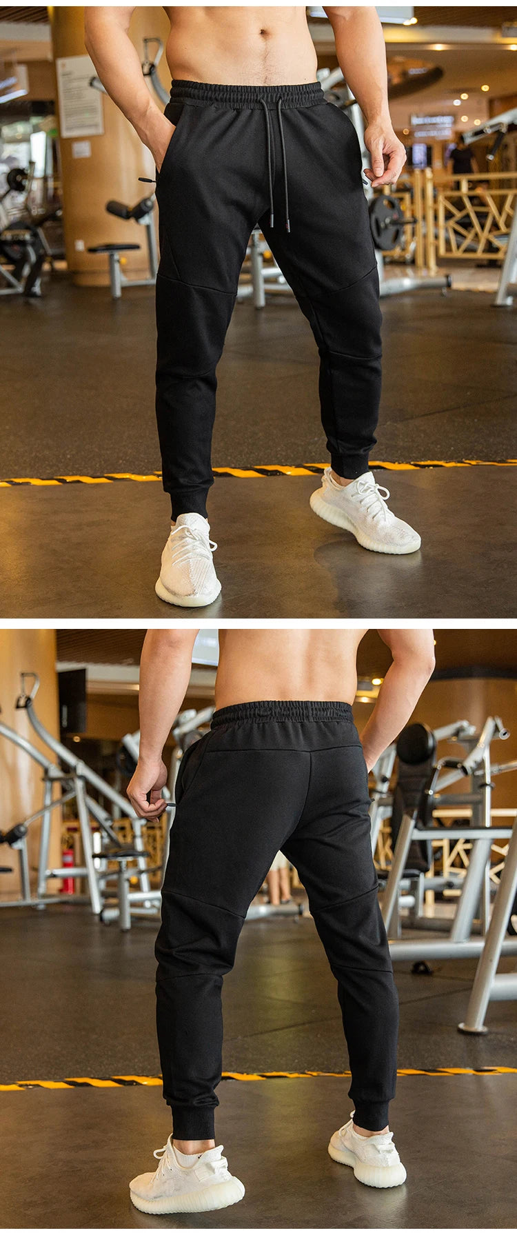 Calça esportiva masculina de algodão grosso