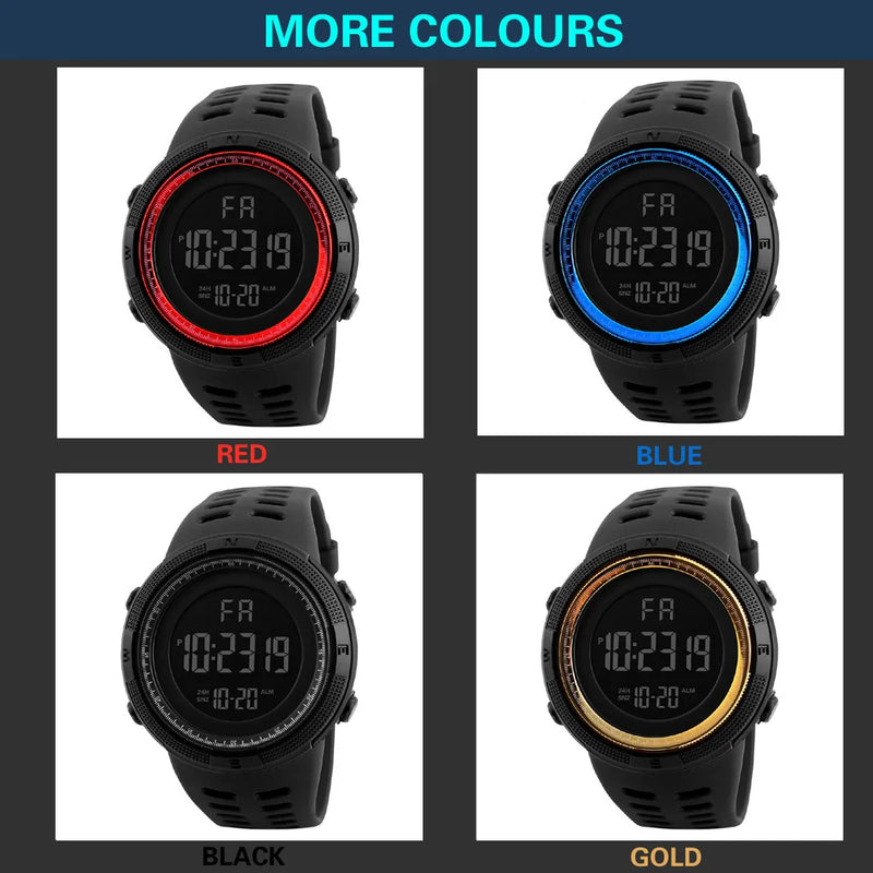 Multifuncional Luminous LED Sports Watch para homens, relógio eletrônico para estudantes, celebridade na Internet, elegante, ao ar livre, adultos,