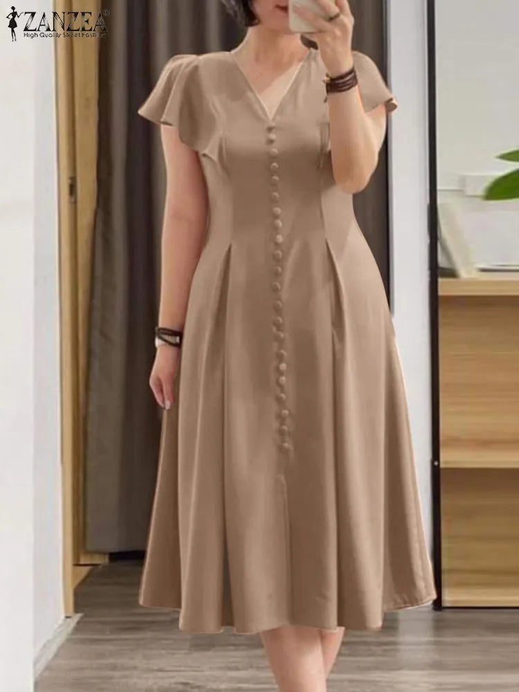 Vestido elegante de linha A, alta qualidade