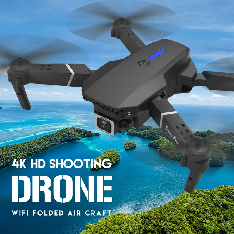 Drone com câmera HD, WiFi, FPV, E88, E525 Pro, 4K, 1080P, Altura de espera RC, Novo