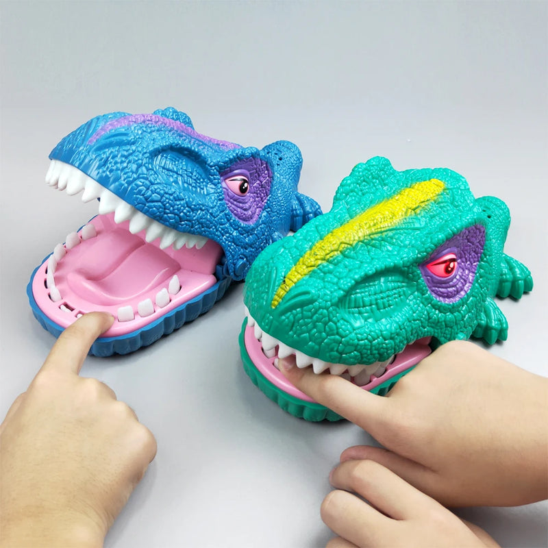 Brinquedo do jogo do dentista do dinossauro para miúdos, brincadeiras práticas criativas, jogos do partido, dedo mordendo louco da mão, engraçado, novo