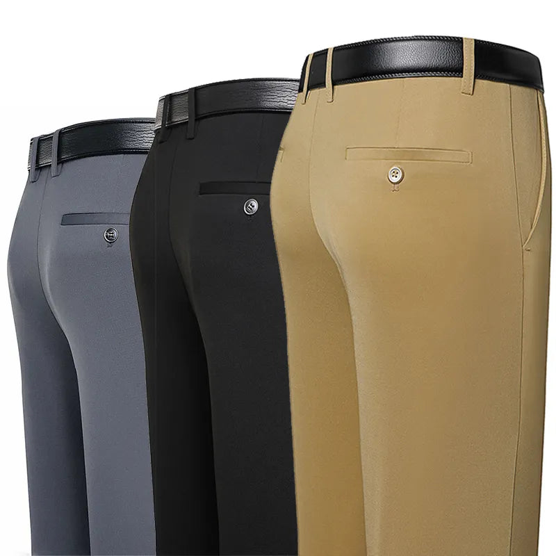 Calça casual de negócios fina masculina