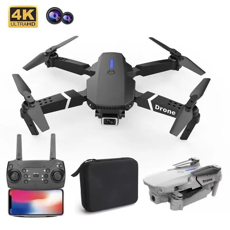 Drone com câmera HD, WiFi, FPV, E88, E525 Pro, 4K, 1080P, Altura de espera RC, Novo