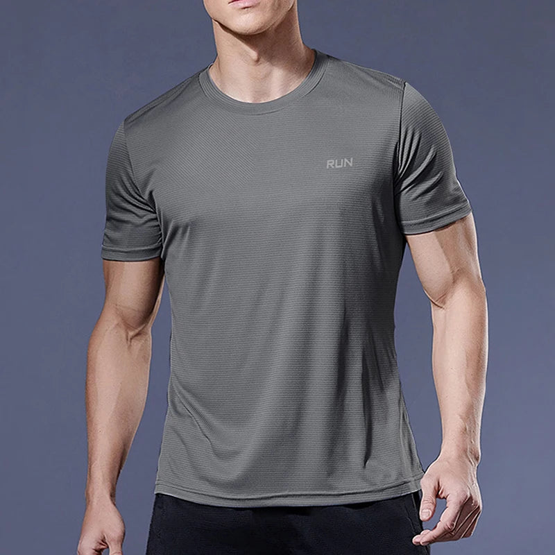 T-shirt para homens, jogging, esporte, fitness, ginásio