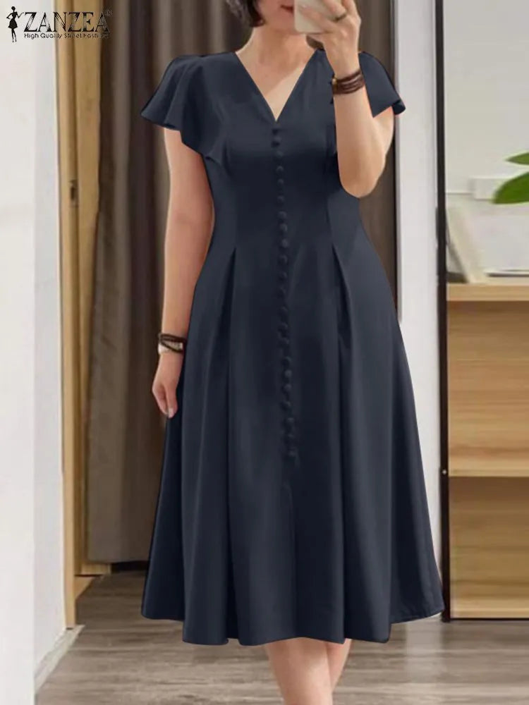 Vestido elegante de linha A, alta qualidade